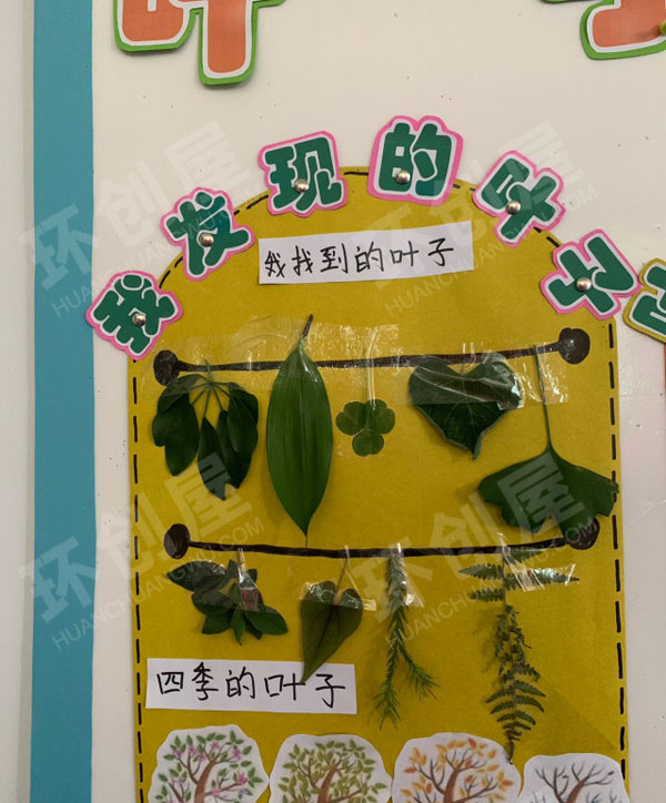 幼儿园可爱的小叶子主题墙图片