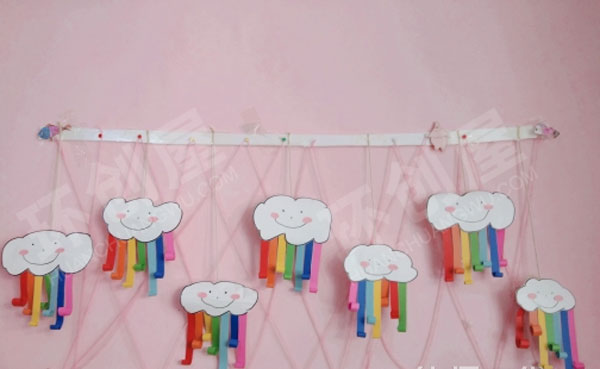 幼儿园可爱的彩虹挂饰图片