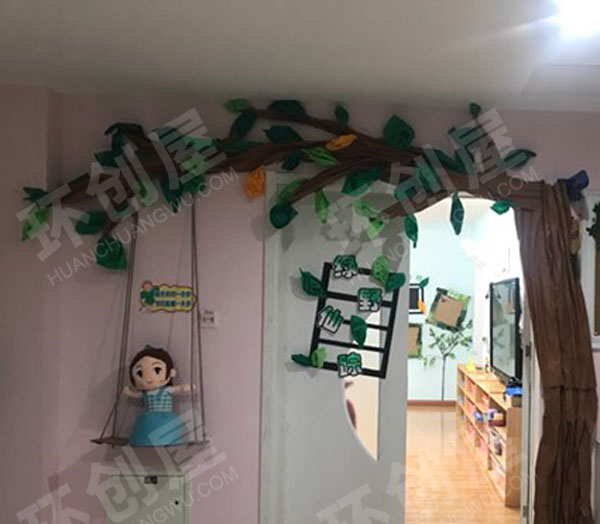 幼儿园森林风门头装饰图片