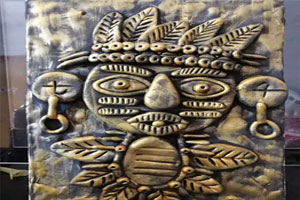 幼儿园粘土仿铜浮雕画作品展示图片9张