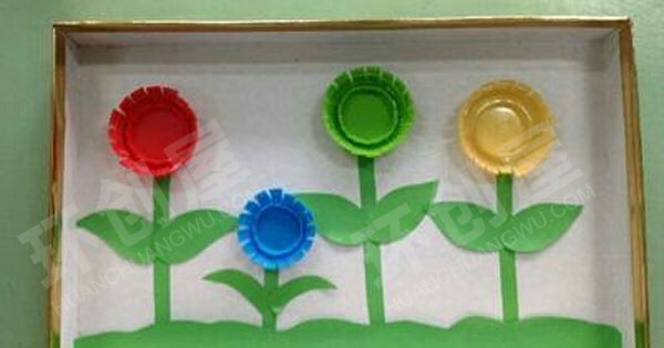 幼儿园瓶盖画作品展示图片