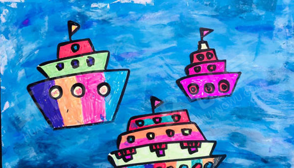 幼儿园各种美术风格作品展示图片