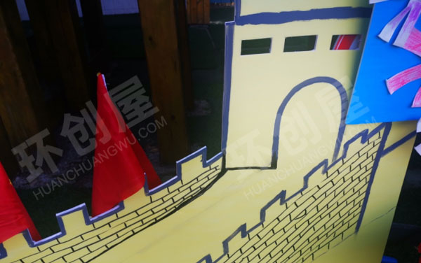 幼儿园户外国庆节手工作品展示图片