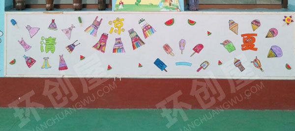 幼儿园户外墙面端午节主题绘画图片