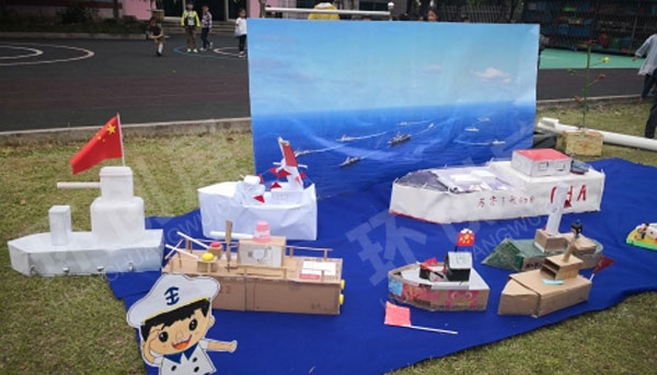 幼儿园户外环创各种手工超级战机图片