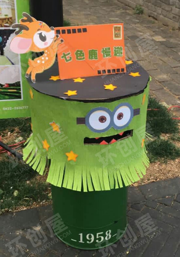 幼儿园户外萌萌哒邮筒装饰图片