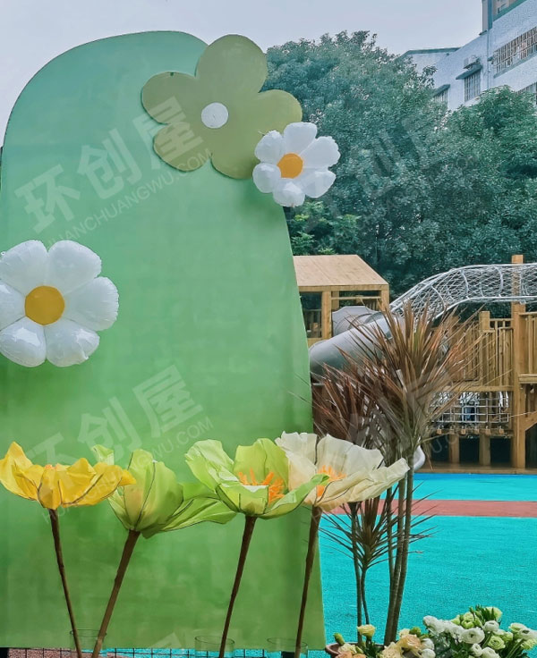 幼儿园户外春季开学展板海报环境布置图片