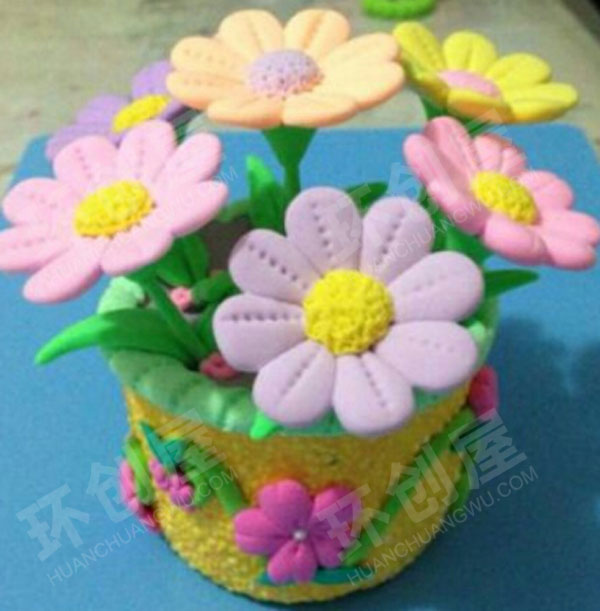 幼儿园美工区各类手工花制作图片