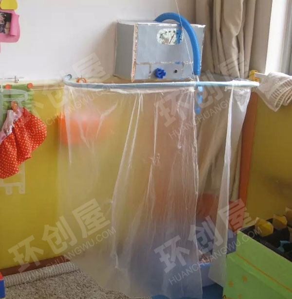 幼儿园角色游戏废旧的纸箱打造温馨家庭图片