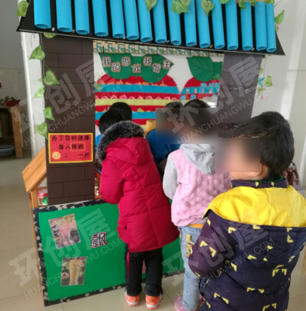 幼儿园角色游戏奶茶店图片