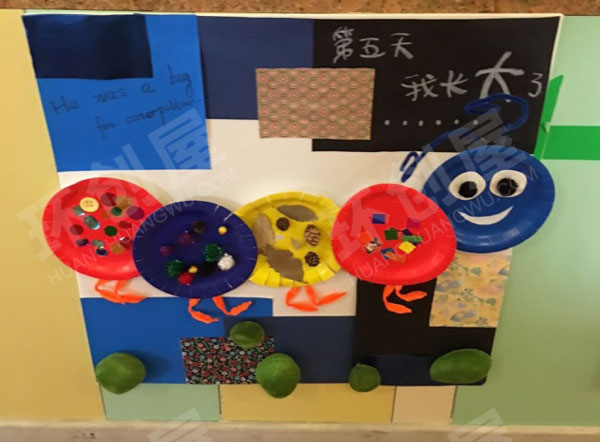 幼儿园好饿的毛毛虫墙饰图片