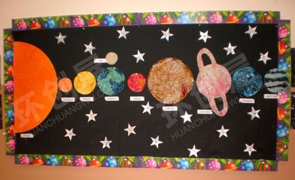 幼儿园宇宙主题墙面布置图片