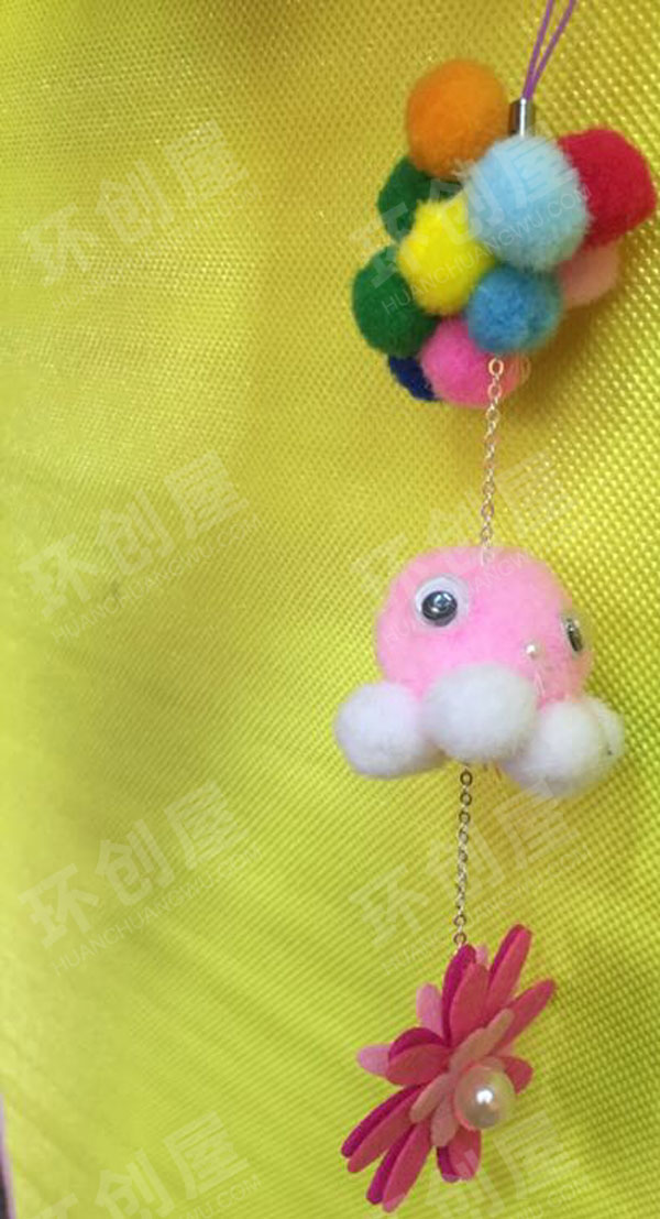 幼儿园毛线球卡通动物挂饰图片