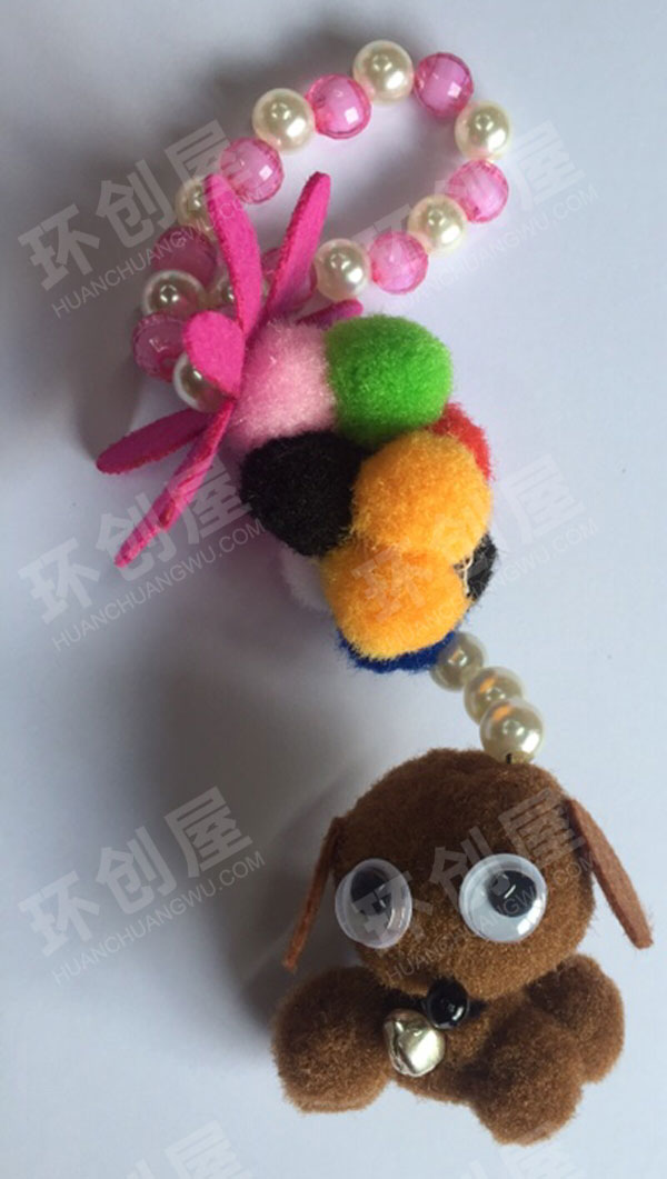 幼儿园毛线球卡通动物挂饰图片