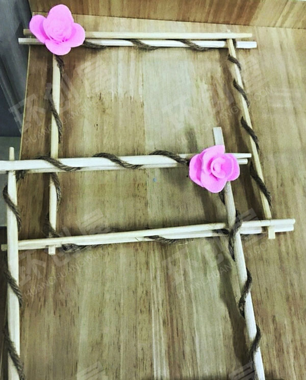 幼儿园废物利用筷子挂饰图片