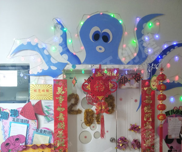 幼儿园新年活动教室门头装饰图片