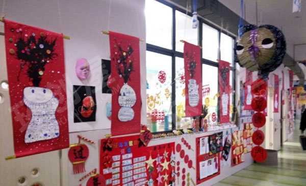 幼儿园过年喜庆走廊装饰图片