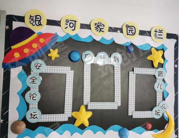 幼儿园星球主题家园栏环创图片