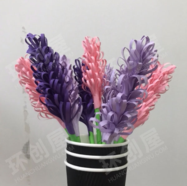 幼儿园手工折纸薰衣草作品展示图片
