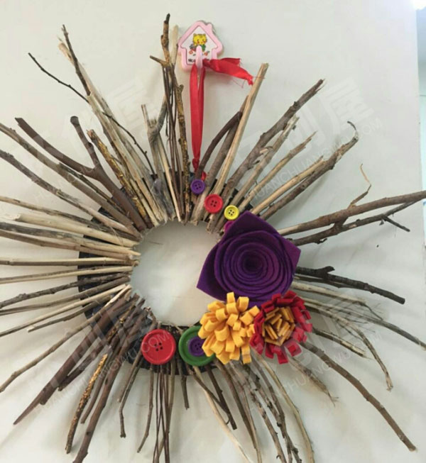幼儿园纽扣手工制作作品展示图片