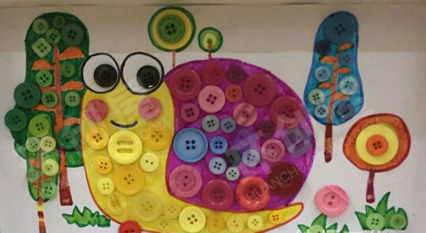 幼儿园纽扣手工制作作品展示图片