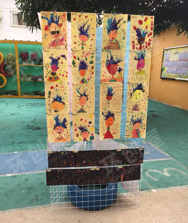 幼儿园户外炫丽多彩的作品画画图片