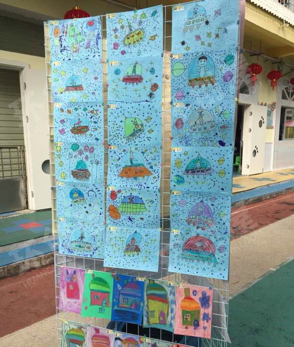 幼儿园户外炫丽多彩的作品画画图片