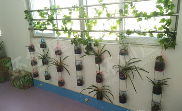 幼儿园户外橡皮泥盒子diy植物角图片