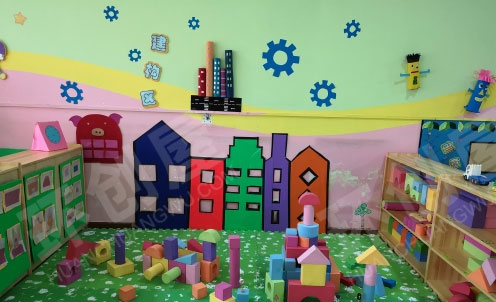 幼儿园建构区墙面图片布置图片