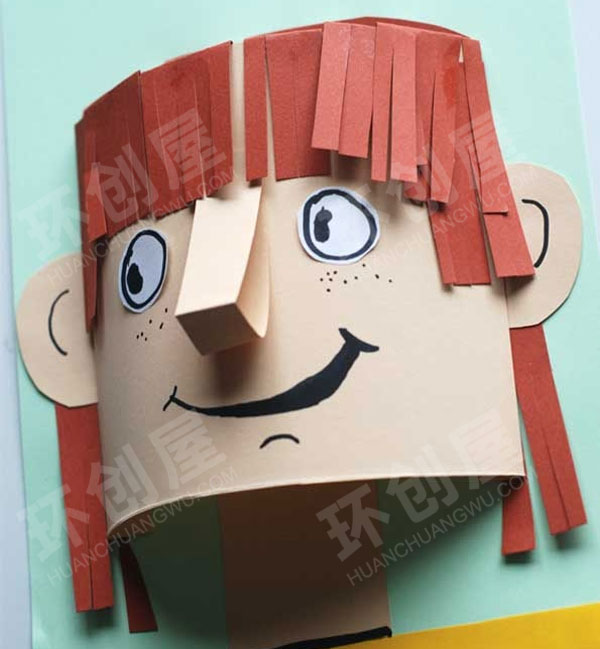 幼儿园美工区手工立体的脸图片