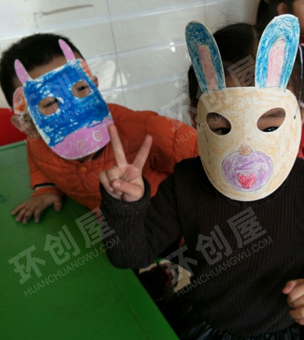幼儿园自制表演区面具图片