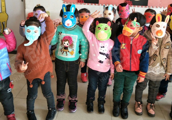 幼儿园自制表演区面具图片