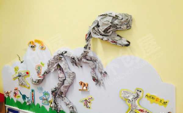 幼儿园废物利用各种风格主题墙图片