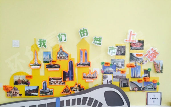 幼儿园废物利用各种风格主题墙图片