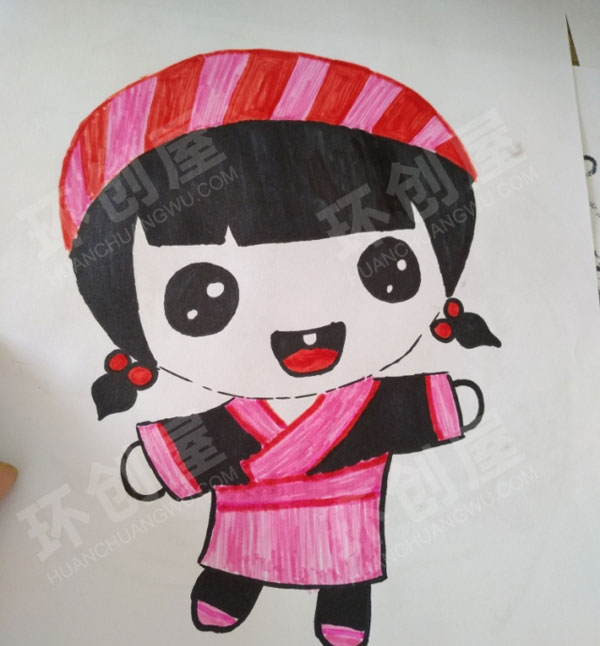 幼儿园墙面布置56民族绘画图片