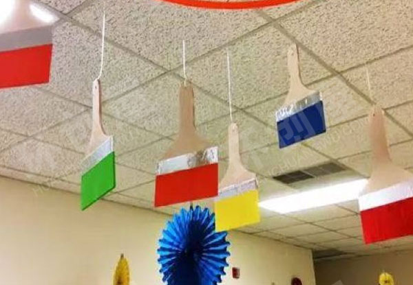幼儿园活动室废物利用吊饰图片