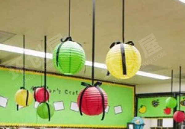 幼儿园活动室废物利用吊饰图片