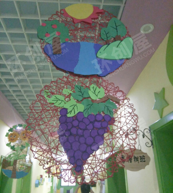幼儿园春夏秋冬走廊吊饰图片