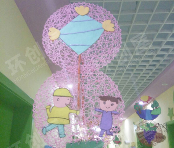 幼儿园春夏秋冬走廊吊饰图片