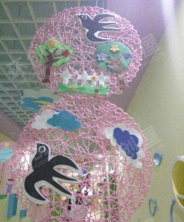 幼儿园春夏秋冬走廊吊饰图片
