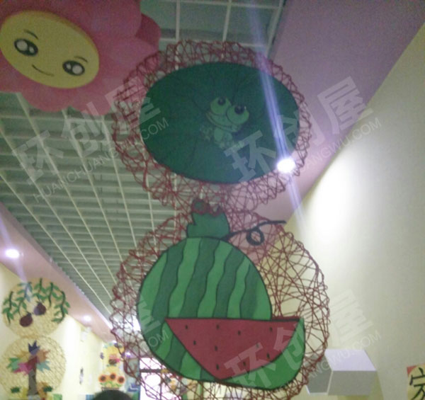 幼儿园春夏秋冬走廊吊饰图片