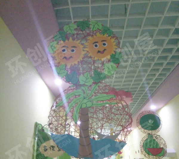 幼儿园春夏秋冬走廊吊饰图片