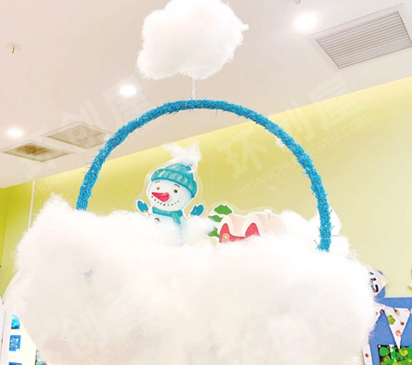 幼儿园一片冬天景象挂饰图片