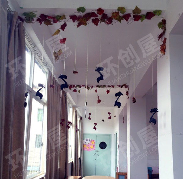 幼儿园秋天树叶小马挂饰图片
