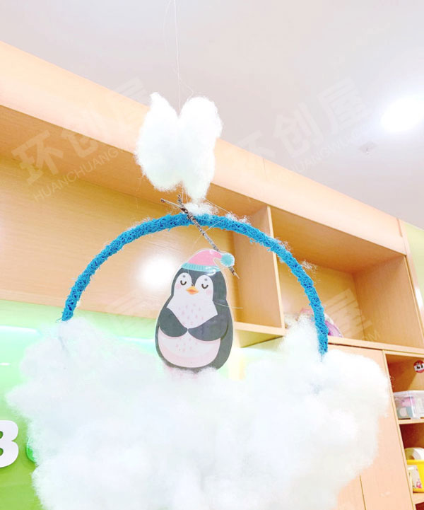 幼儿园一片冬天景象挂饰图片