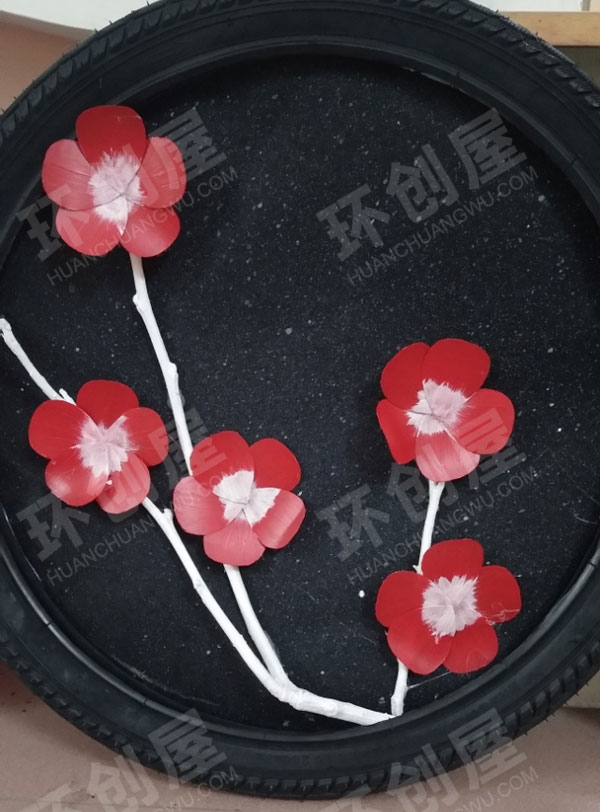 幼儿园走廊废物利用轮胎创意贴画图片