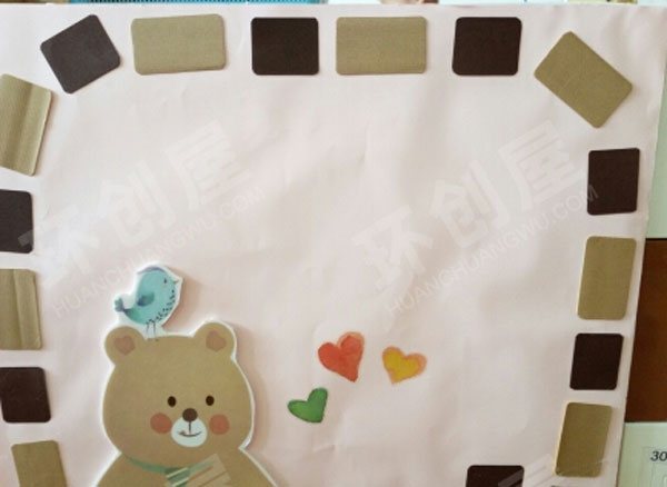 幼儿园咖色系家园联系栏图片