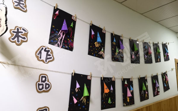 幼儿园手工水母创意美术作品展示图片