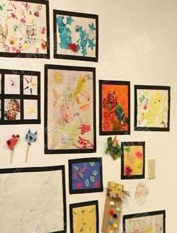 幼儿园大厅墙面创意画作品展示图片