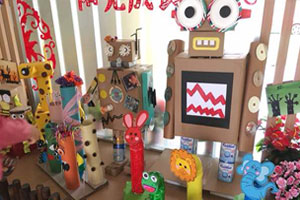 幼儿园纸盒手工制作创意作品展示图片6张